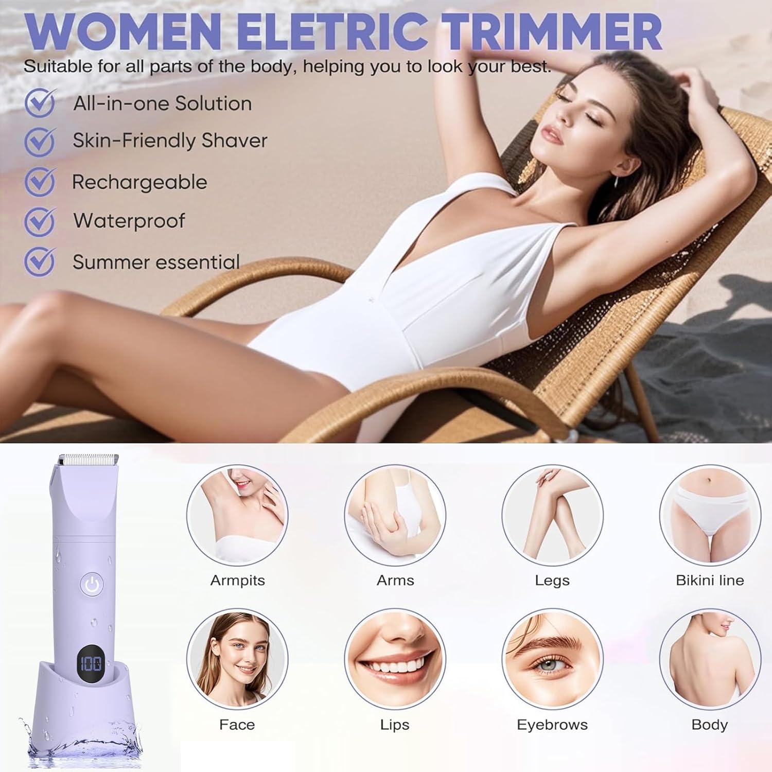Rasoir Électrique XkuiHF 3 en 1 pour Femme - Douceur et Précision – Image 4