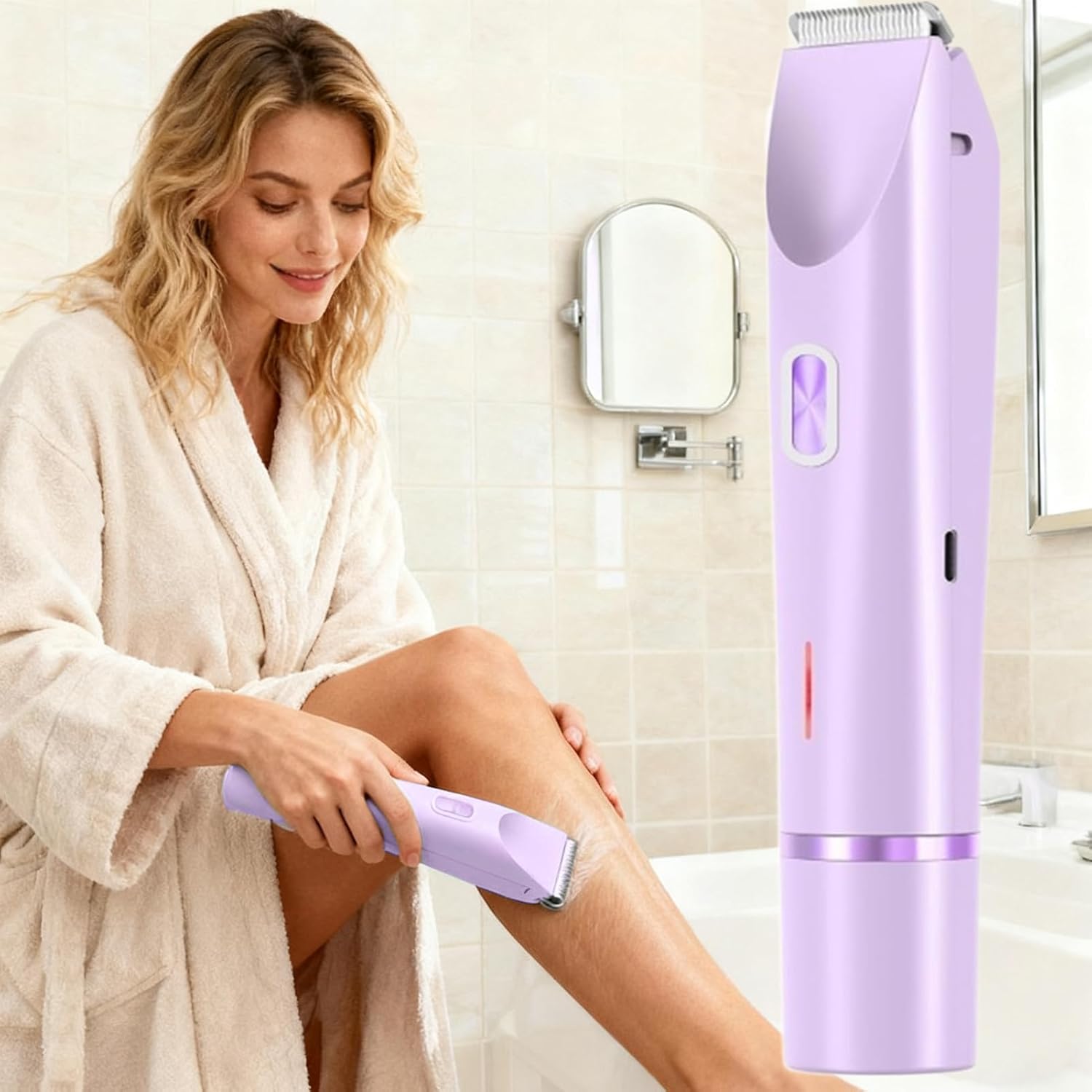 Épilateur Bikini Femme - Rasoir Électrique Beauté 2 Têtes – Image 2