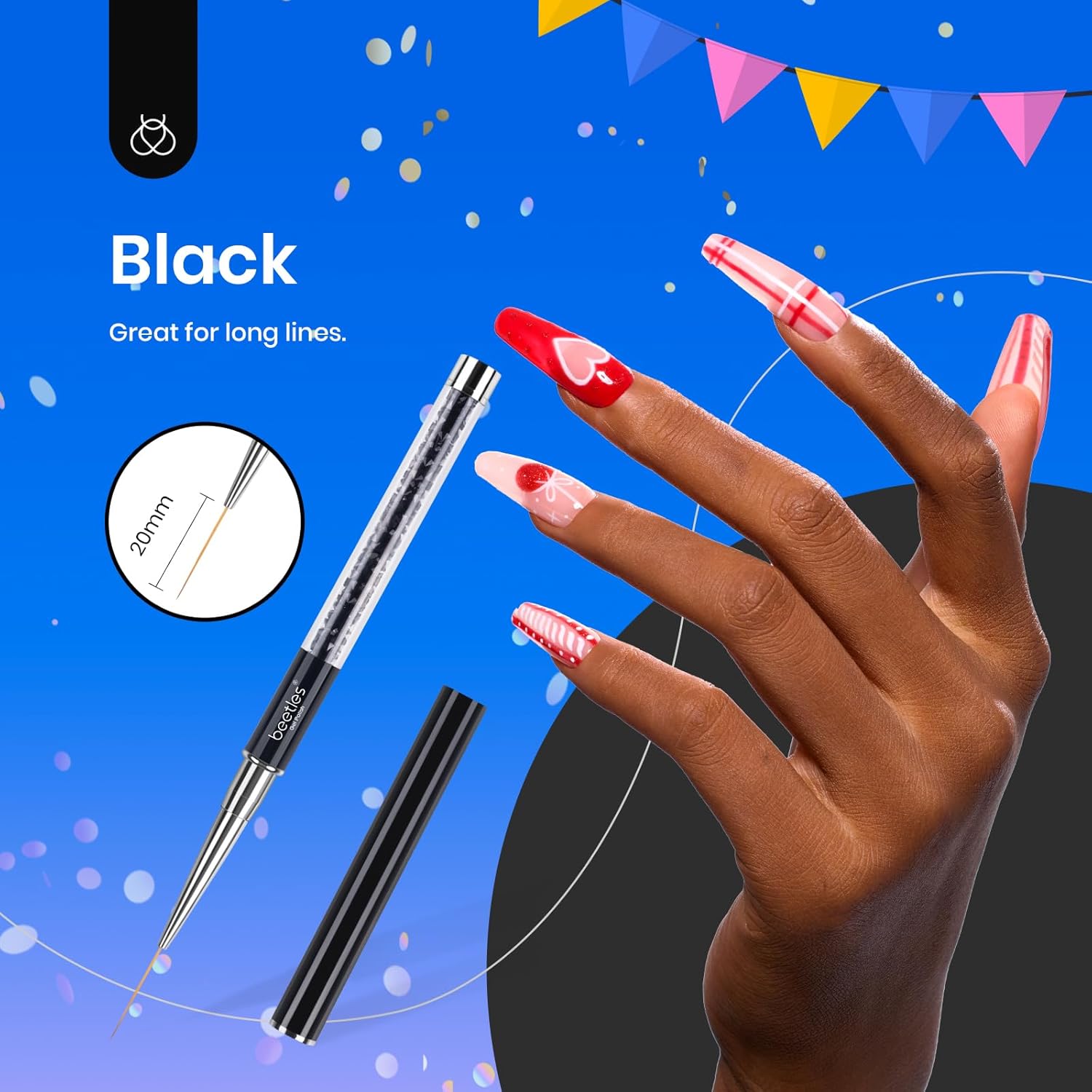 Pinceaux à ongles pour nail art : kit complet de 5 pièces pour des créations élégantes et précises – Image 6