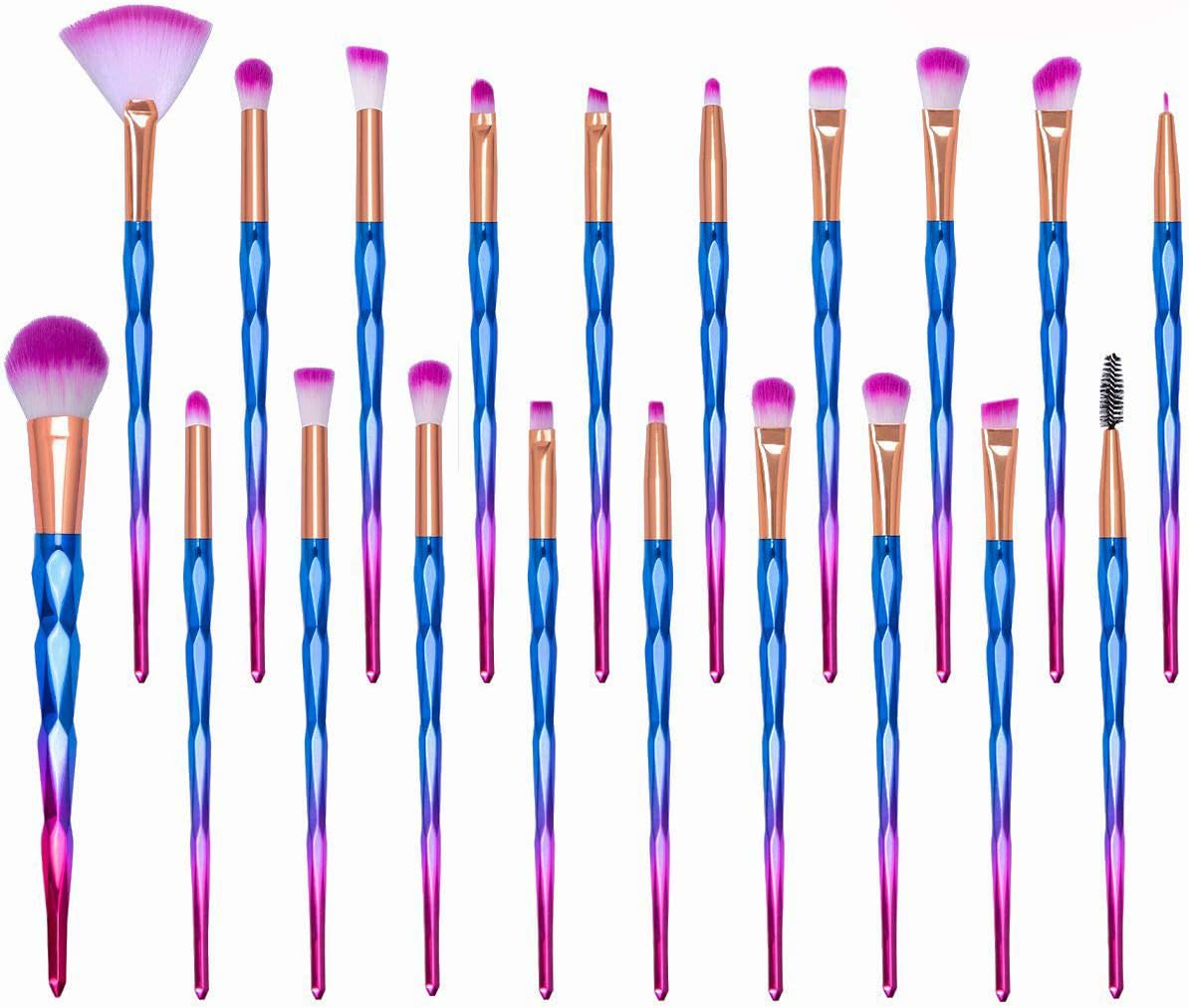 Pinceaux maquillage : kit de 20 pièces pour un teint parfait et un regard éclatant