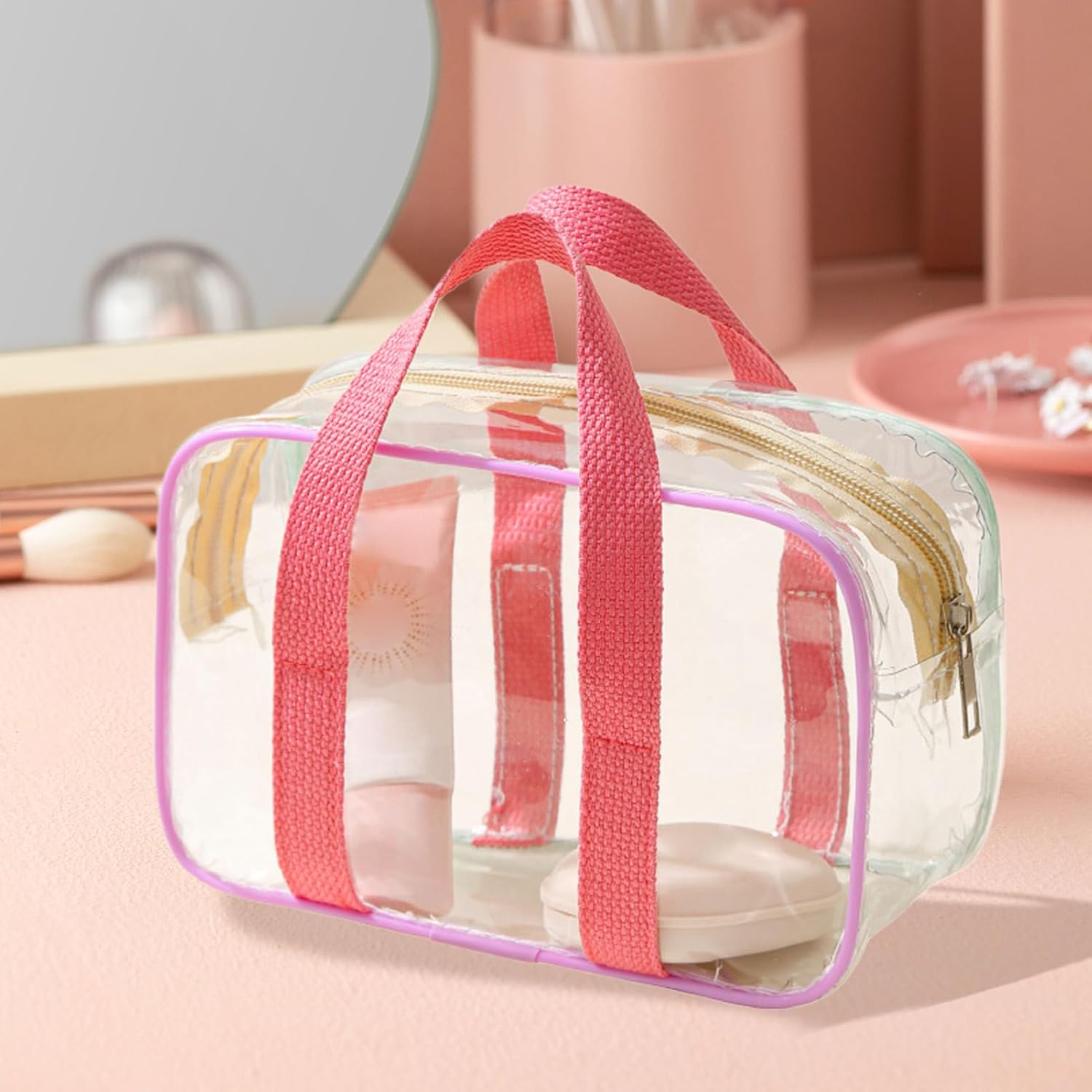 Trousse de toilette transparente : la pochette étanche idéale pour femme en voyage – Image 3