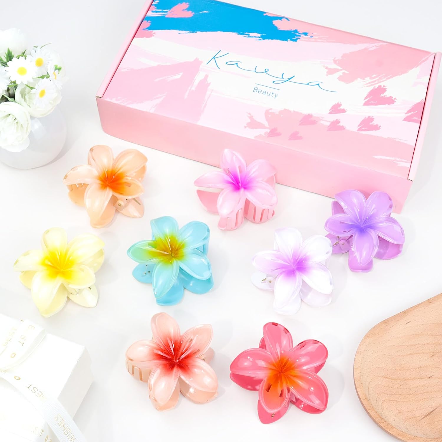 Pince à cheveux fleur multicolore : un lot de 8 accessoires élégants pour femmes – Image 6