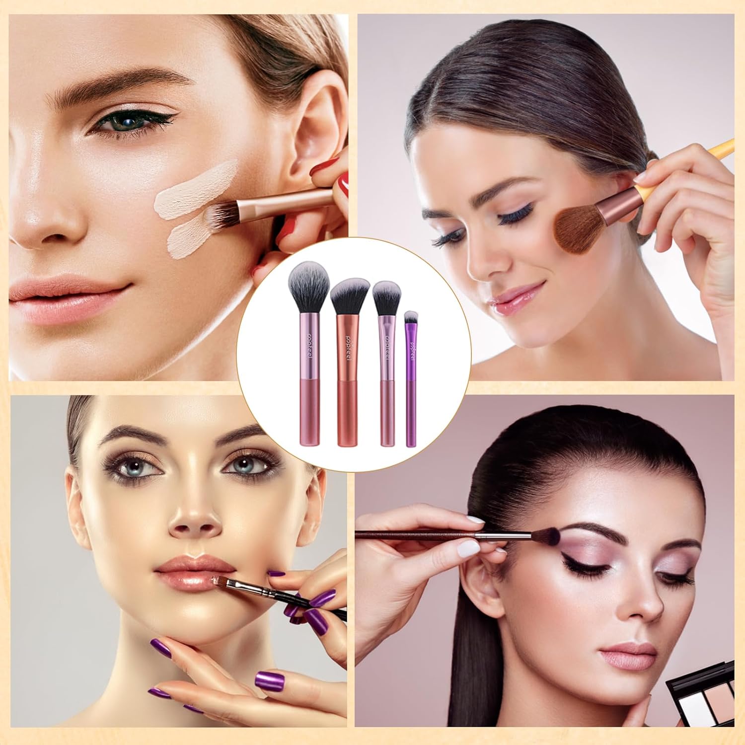 Coffret cadeau de maquillage pour le visage : kit complet avec 15 couleurs de correcteurs et pinceaux, idéal pour sublimer votre beauté – Image 6