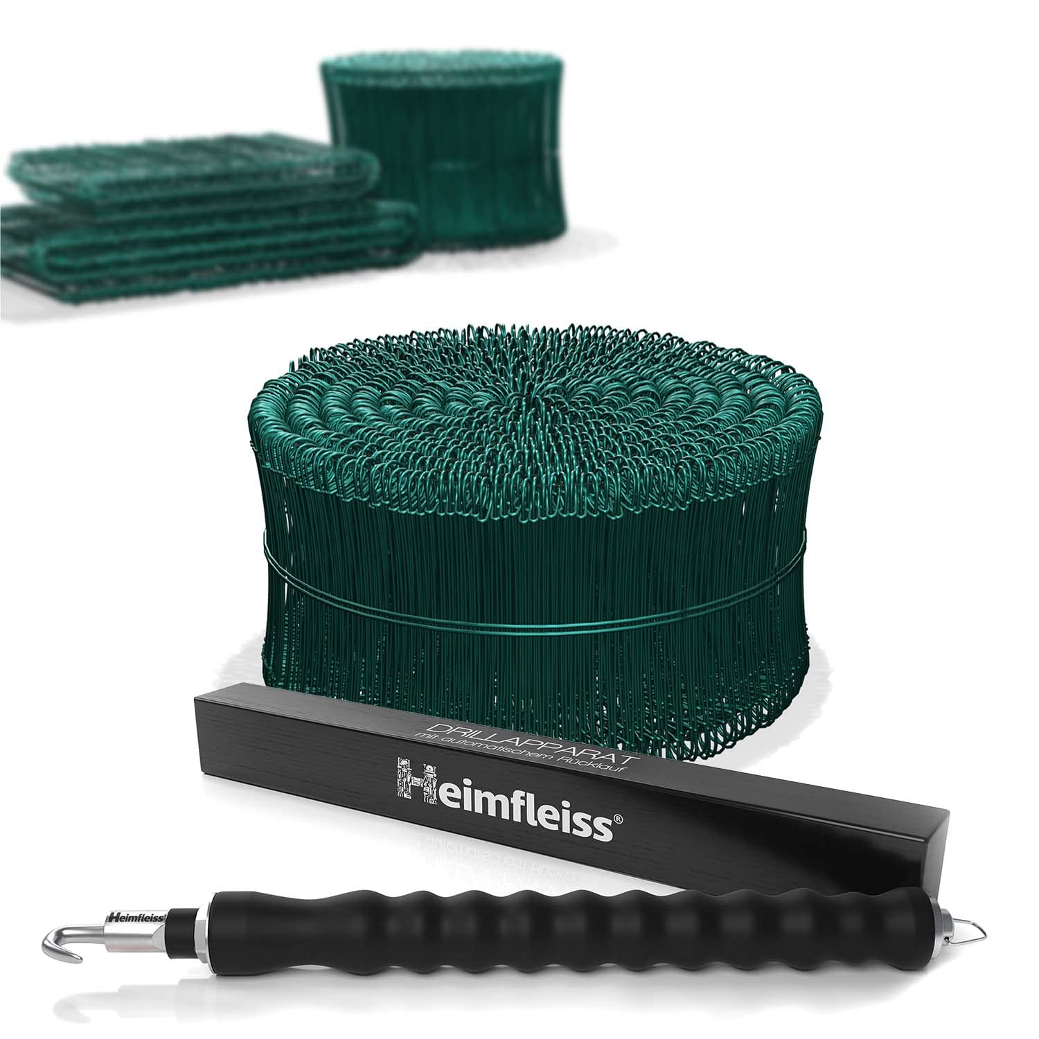Outil pro : set de torsadeuse fil de fer pour artisans et professionnels du béton   Optimisez vos travaux de ligature avec notre kit complet de 1000 liens acier à boucle