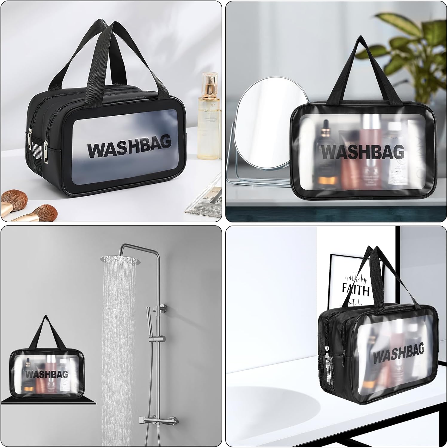Trousse de maquillage transparente et imperméable : le sac de voyage idéal pour les femmes adultes – Image 6