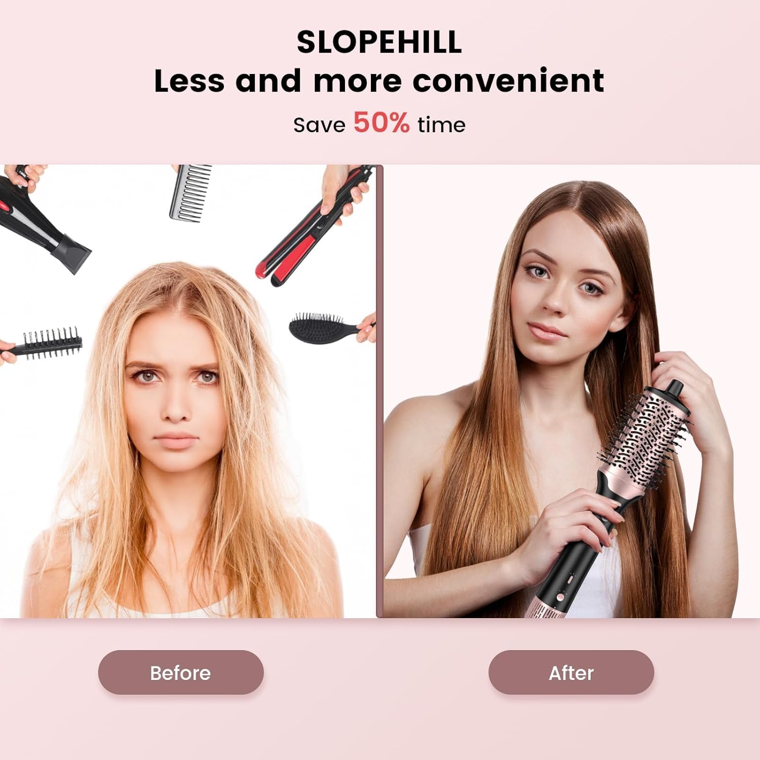 Brosse Soufflante Haute Vitesse 4 en 1 Pour Tous Types de Cheveux, Air Froid Inclus – Image 3