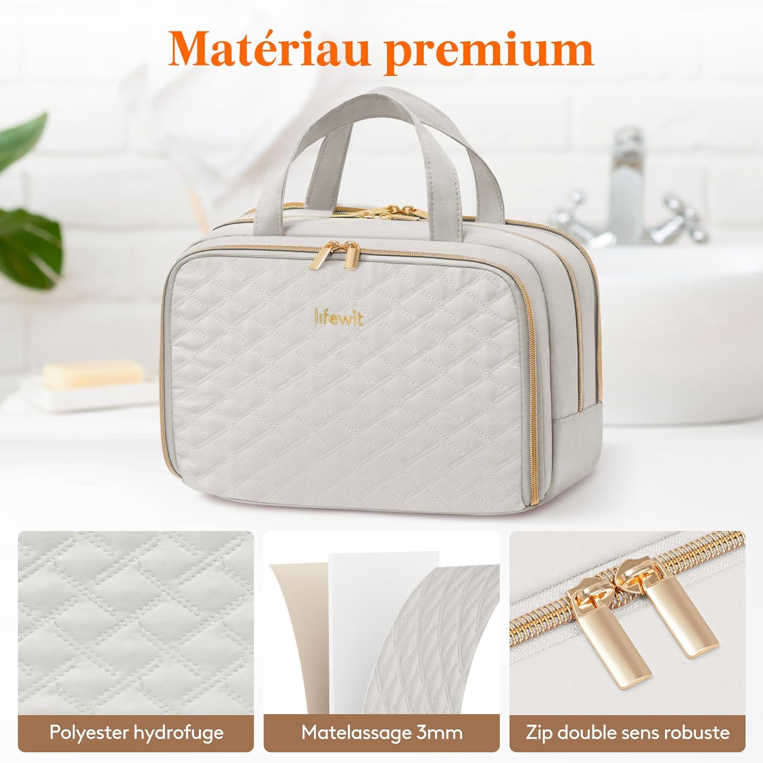 Trousse de toilette élégante pour les femmes : rangement pratique et esthétique lors de vos voyages – Image 6
