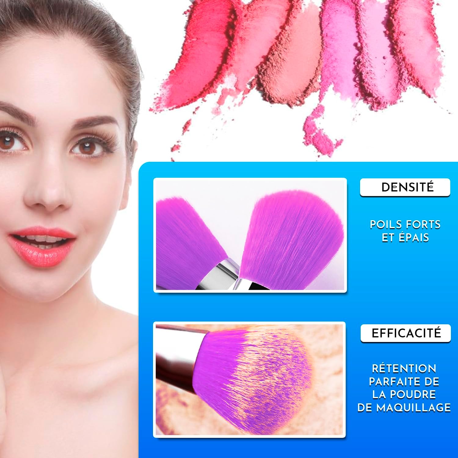 Pinceaux de maquillage violet : set complet de 40 pièces pour un maquillage professionnel et impeccable – Image 3