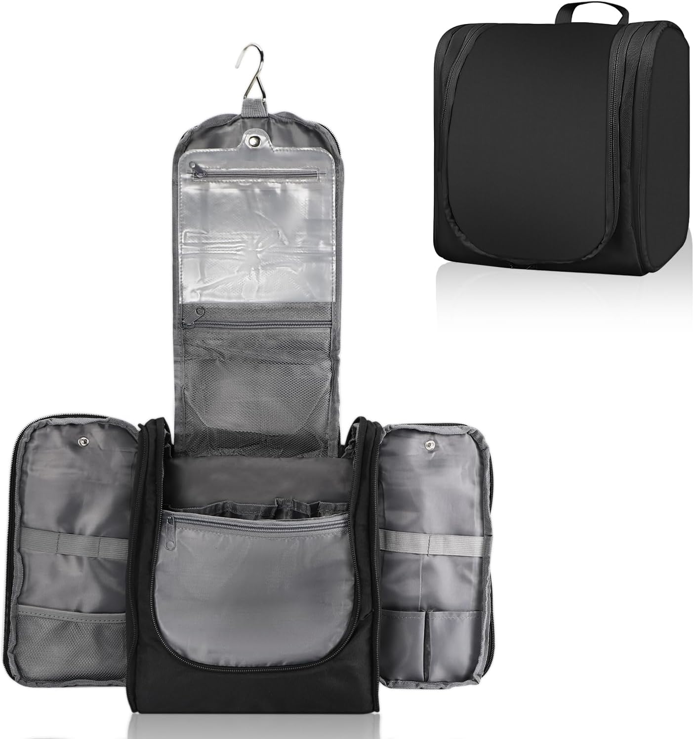 Trousse de toilette voyage : l'accessoire imperméable idéal pour hommes et femmes   Pratique et élégante, cette trousse de maquillage en tissu Oxford est parfaite pour vos voyages d'affaires et vos escapades en camping