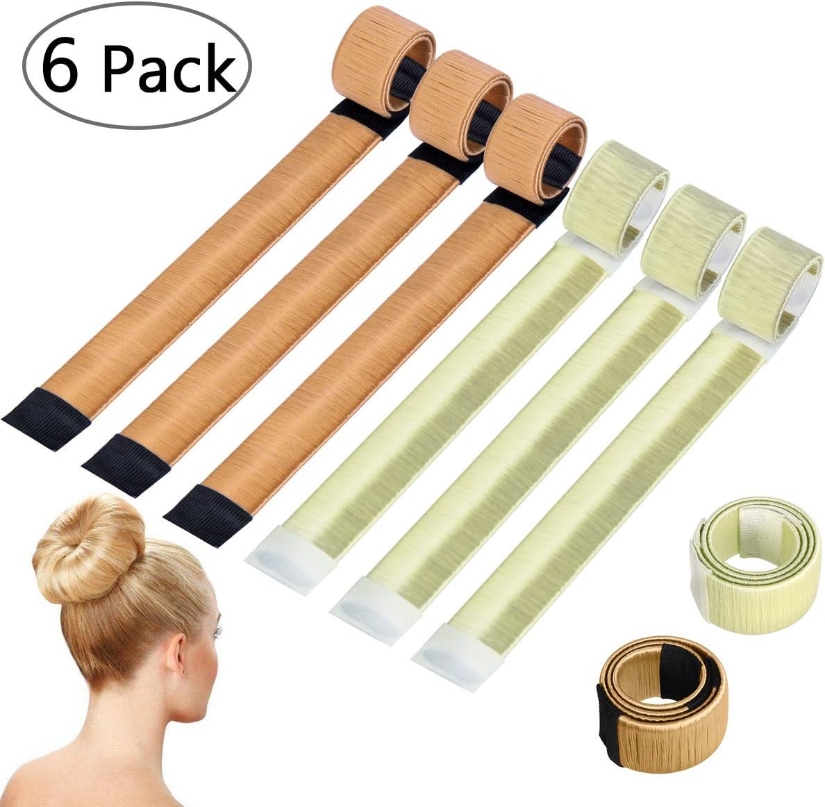Chignon magique : 6 PCS d'outils de coiffure pour un look élégant et rapide   Accessoire de cheveux incontournable pour filles et femmes, idéal pour sublimer votre coiffure en toute occasion