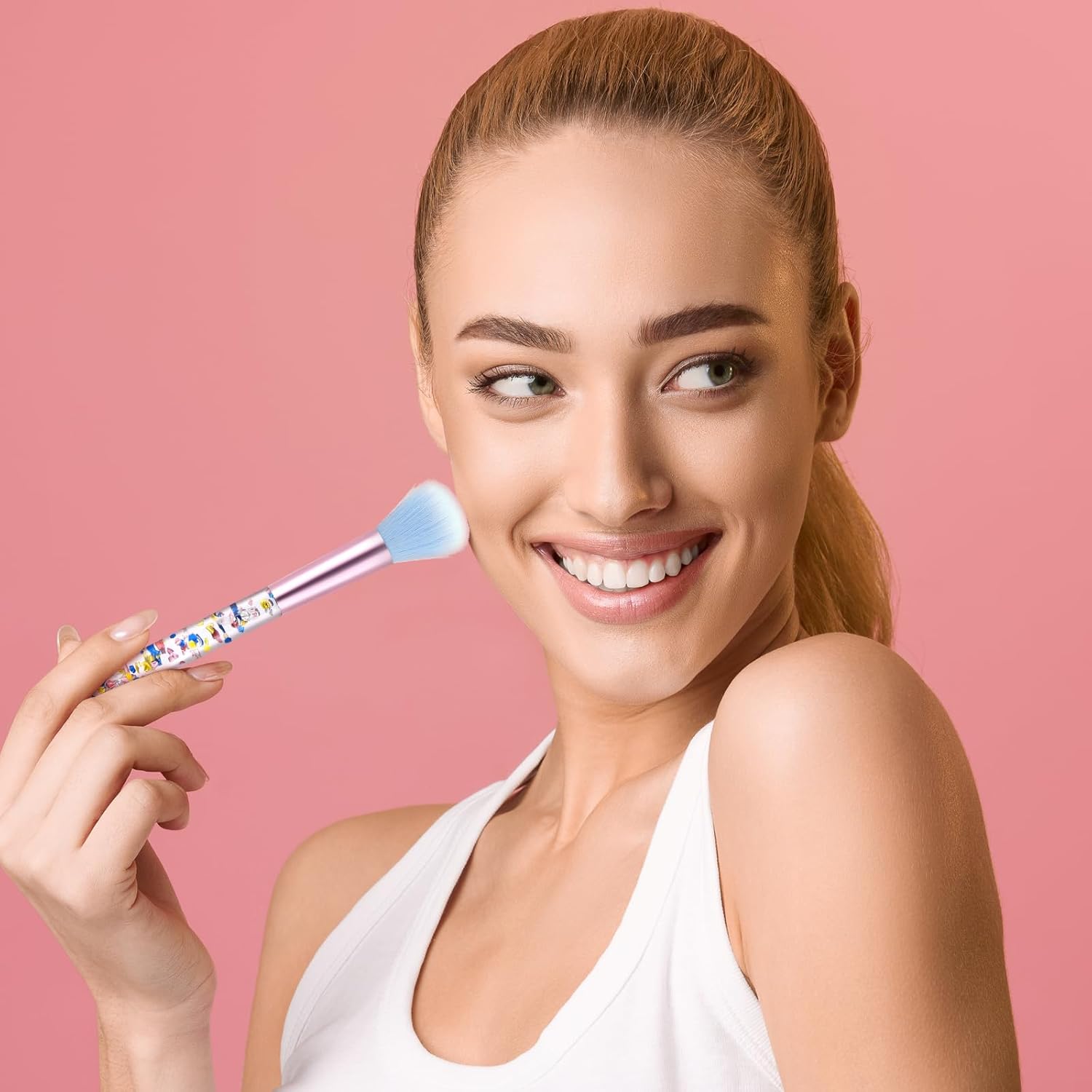 Pinceaux de maquillage en cristal : 7 pièces irrésistibles pour les enfants Transformez l'application de maquillage avec des pinceaux étincelants pour un look parfait – Image 7
