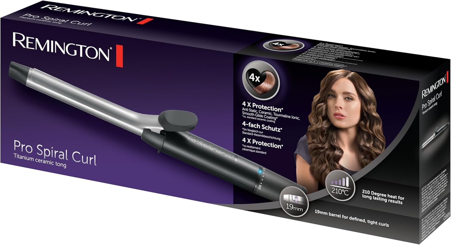 Boucleur à cheveux Pro Spiral Curl pour des boucles serrées et durables : 8 réglages de température et protection avancée – Image 6