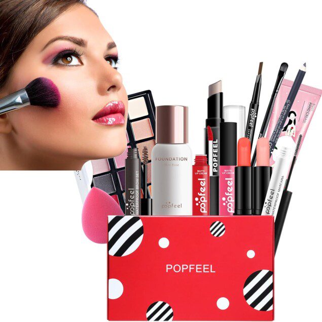 Kit de maquillage complet pour femme : 14 pièces indispensables pour un look éclatant