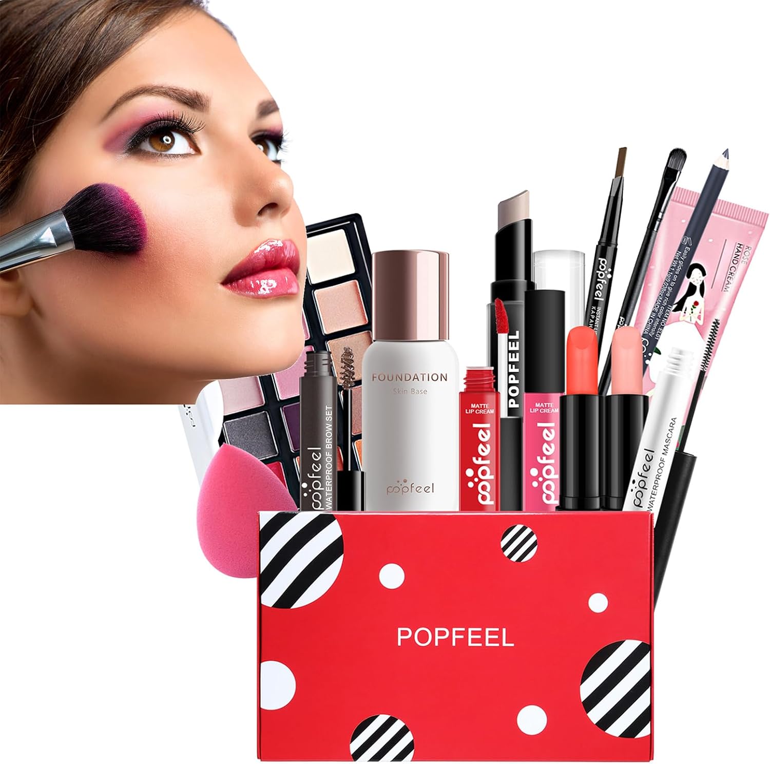 Kit de maquillage complet pour femme : 14 pièces indispensables pour un look éclatant