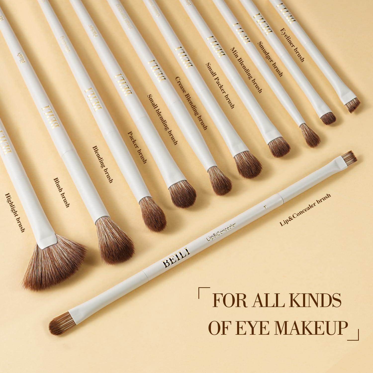 Pinceaux de maquillage professionnels : set de 15 pièces pour les passionnées de beauté Découvrez l'art du maquillage avec ces pinceaux végétaliens, idéaux pour un teint parfait et des yeux sublimés – Image 3