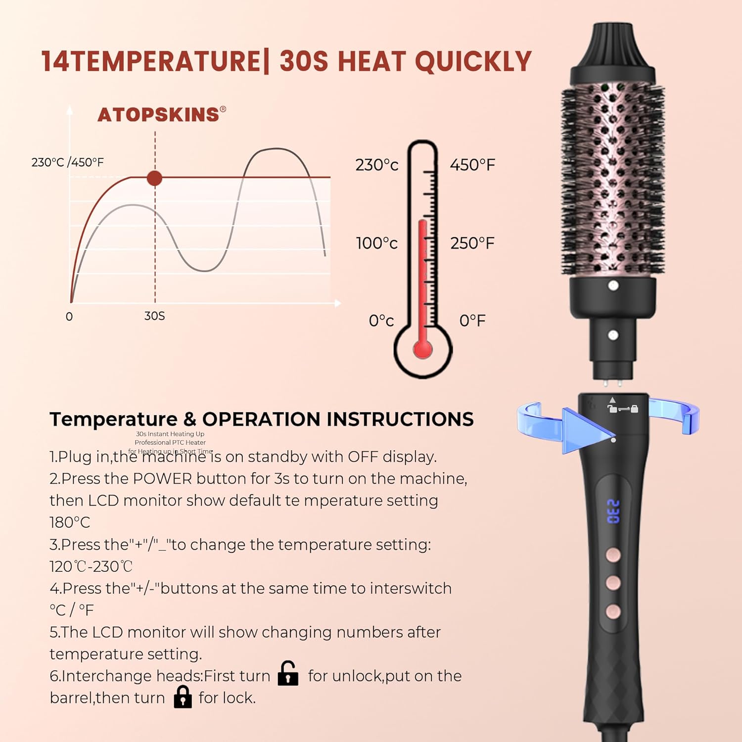 Brosse thermique et boucleur à cheveux : volume et style pour tous les types de cheveux – Image 6