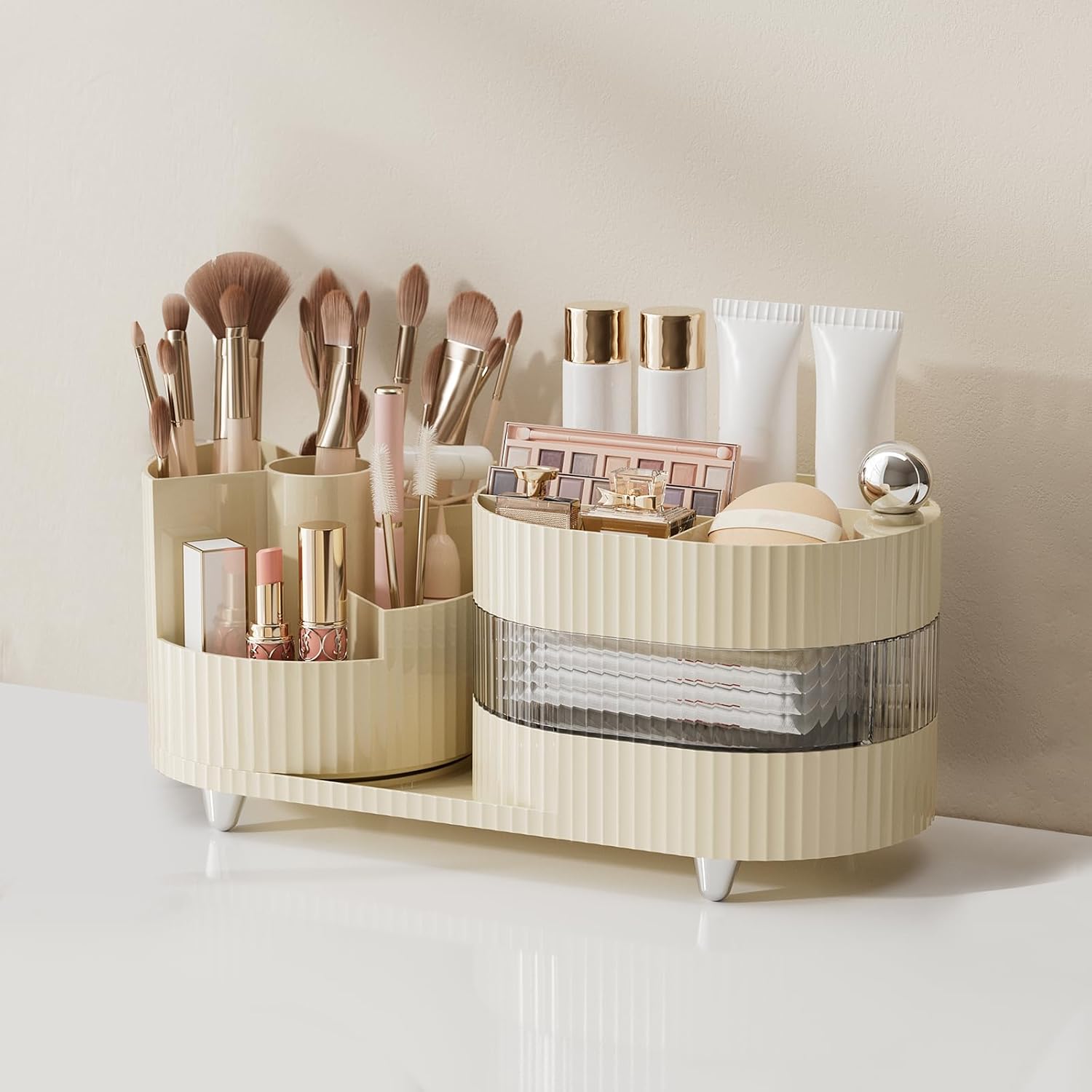 Organisateur de maquillage rotatif 360 degrés : un rangement multifonctionnel pour les passionnées de beauté – Image 9