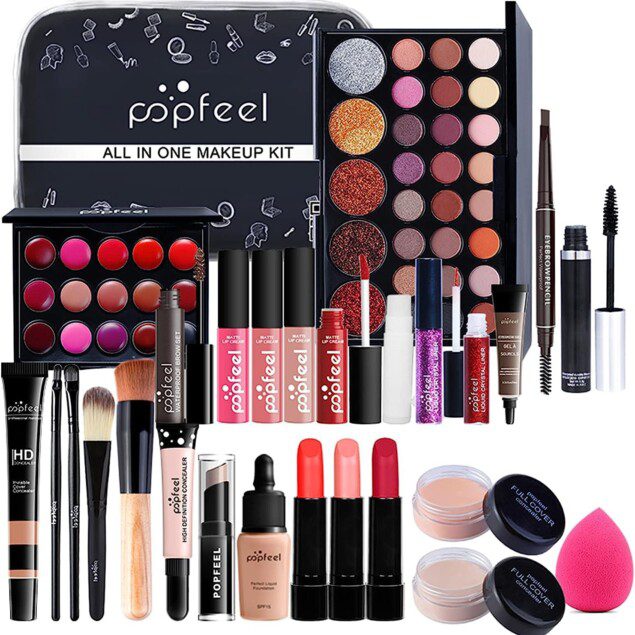 Coffret maquillage professionnel : kit complet de fards à paupières pour femmes épanouies