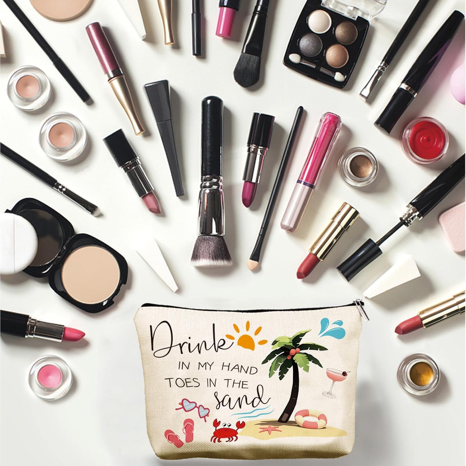 Trousse de maquillage voyage : la solution idéale pour femmes en vacances Pochette étanche et spacieuse pour cosmétiques, parfaite pour la plage et la natation – Image 6