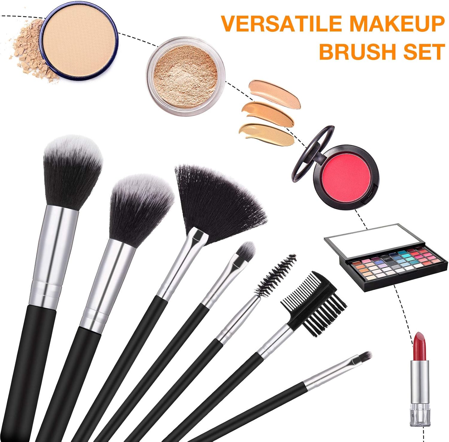 Pinceaux de maquillage : set professionnel de 15 pièces pour un teint parfait et un maquillage éclatant – Image 4