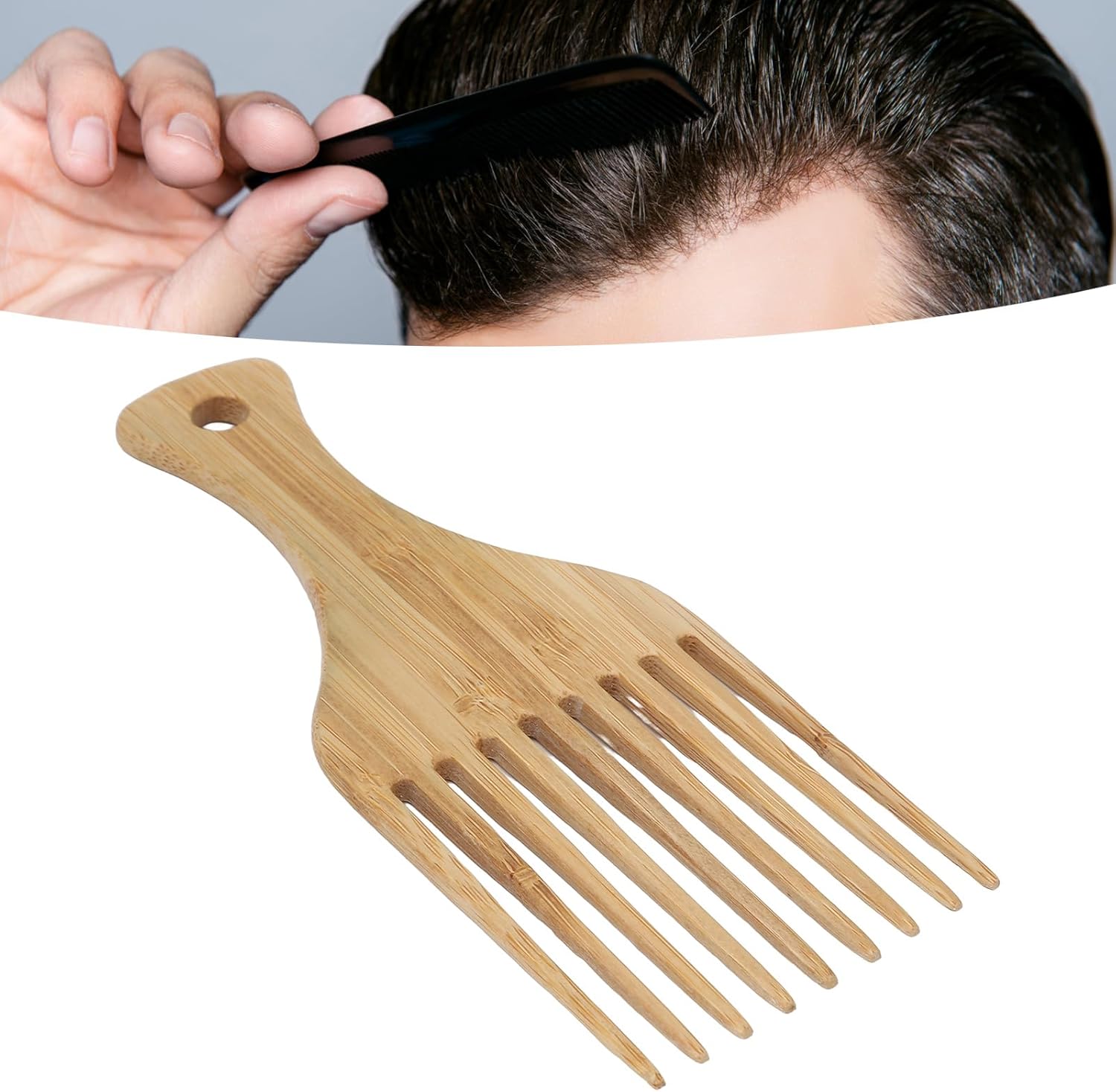 Peigne à cheveux afro : l'outil idéal pour démêler en douceur les cheveux crépus et éviter les nœuds – Image 3