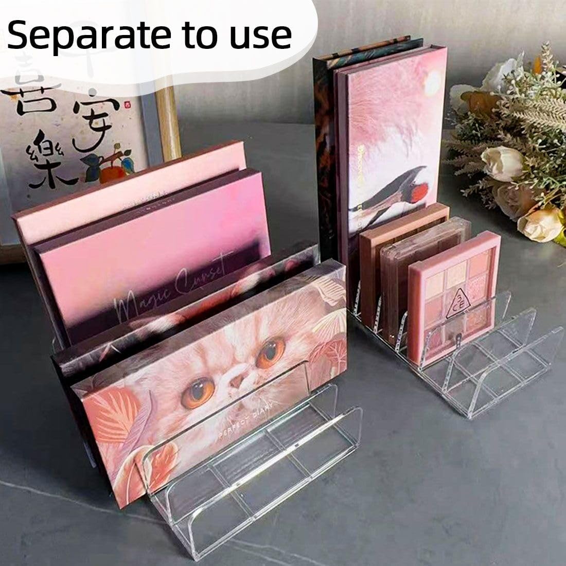 Rangement maquillage transparent : l’organisateur idéal pour vos palettes cosmétiques et fards à paupières – Image 4