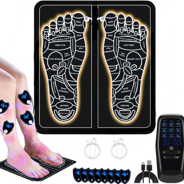 Appareil de massage des pieds électrique : pour un soulagement musculaire optimal avec 9 programmes et 30 niveaux d'intensité