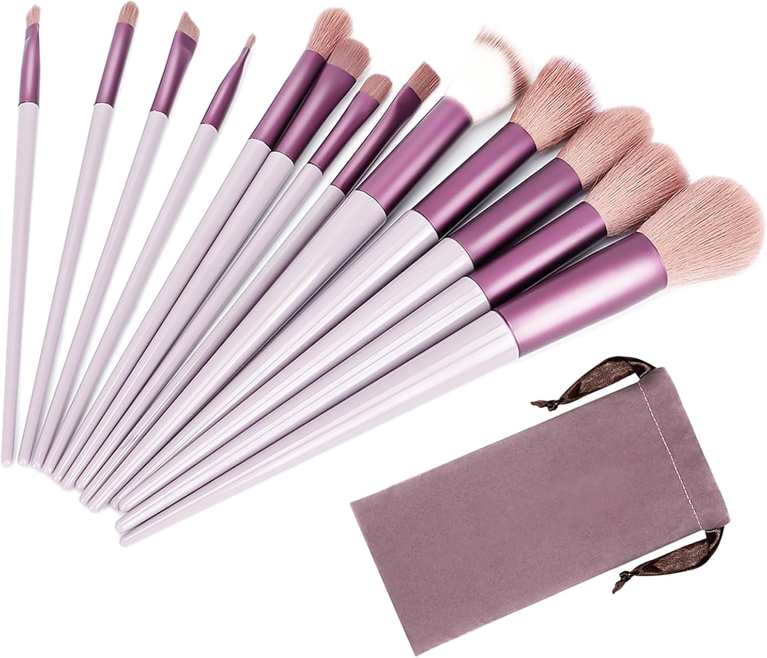 Pinceaux de maquillage professionnels : le set parfait pour un teint impeccable  Découvrez notre lot de 13 pinceaux de maquillage avec sac en peluche, idéal pour les passionnées de beauté !