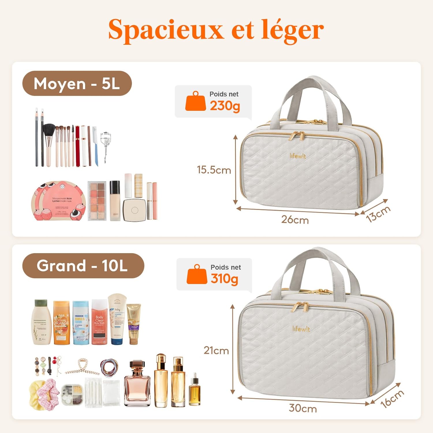Trousse de toilette élégante pour les femmes : rangement pratique et esthétique lors de vos voyages – Image 2