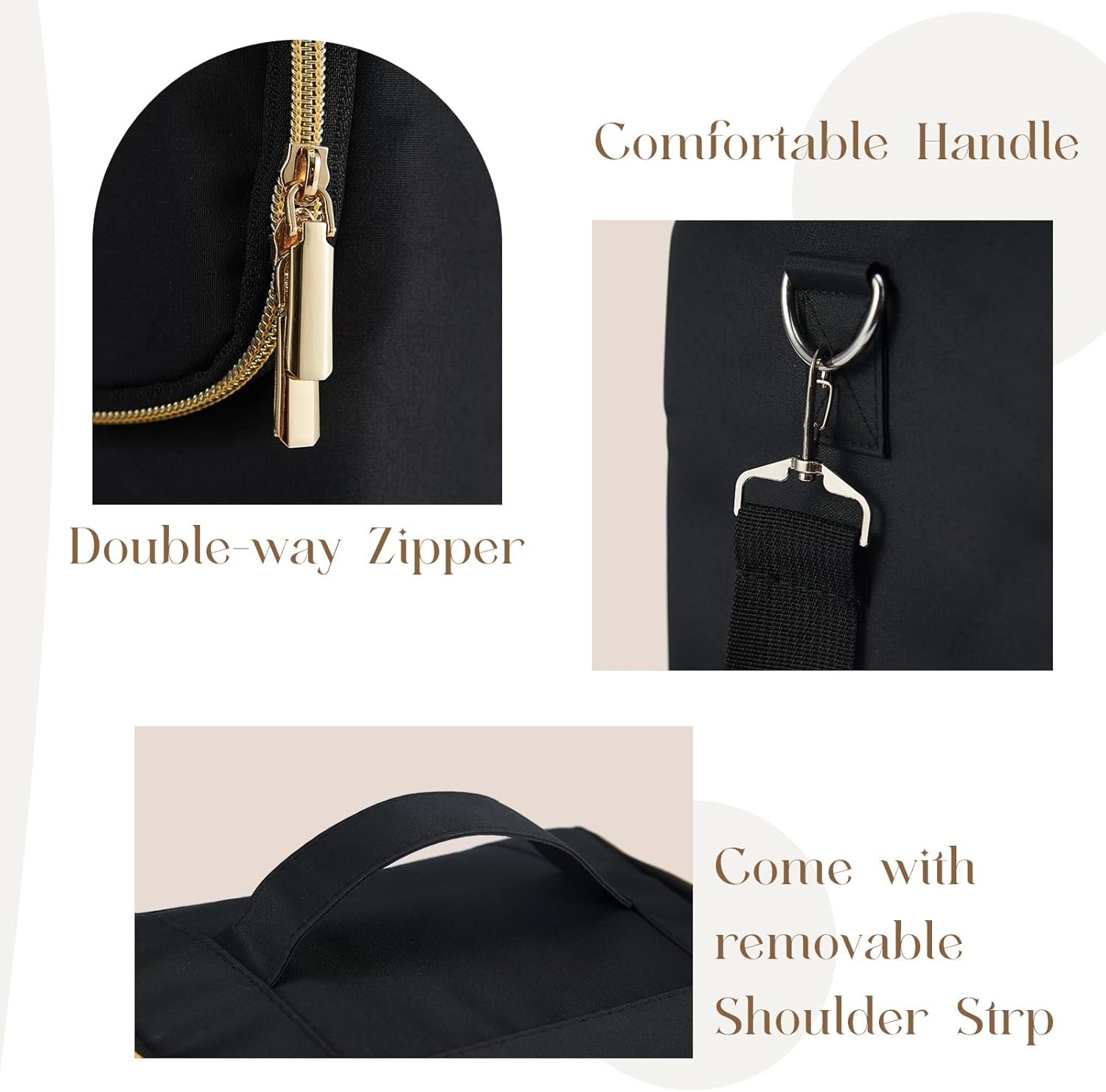 Mallette de maquillage pliable noire : l'accessoire idéal pour les femmes professionnelles en déplacement – Image 6