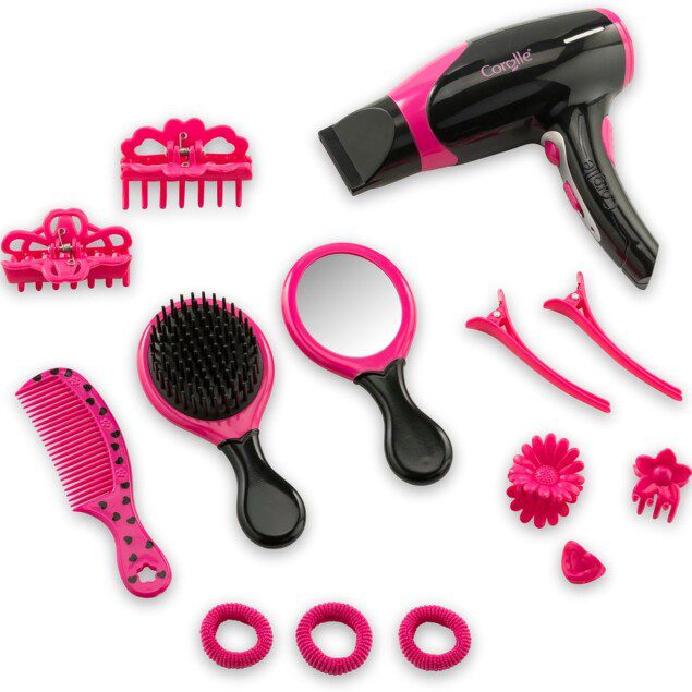 Coffret coiffure complet avec 14 accessoires : pour poupons et poupées dès 3 ans  
Offrez à votre enfant des heures de créativité et de plaisir avec ce coffret coiffure, idéal pour développer l'imagination tout en s'amusant.