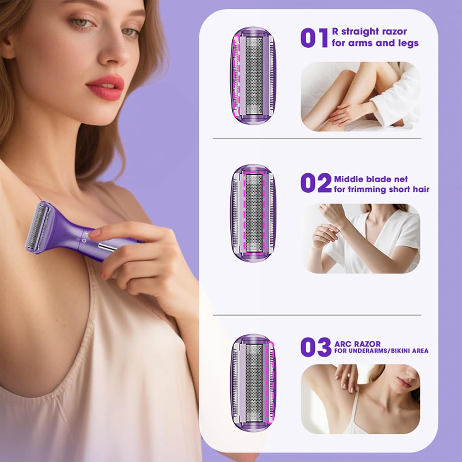 Rasoir Électrique 6 en 1 pour Femmes - Précision et Confort – Image 4