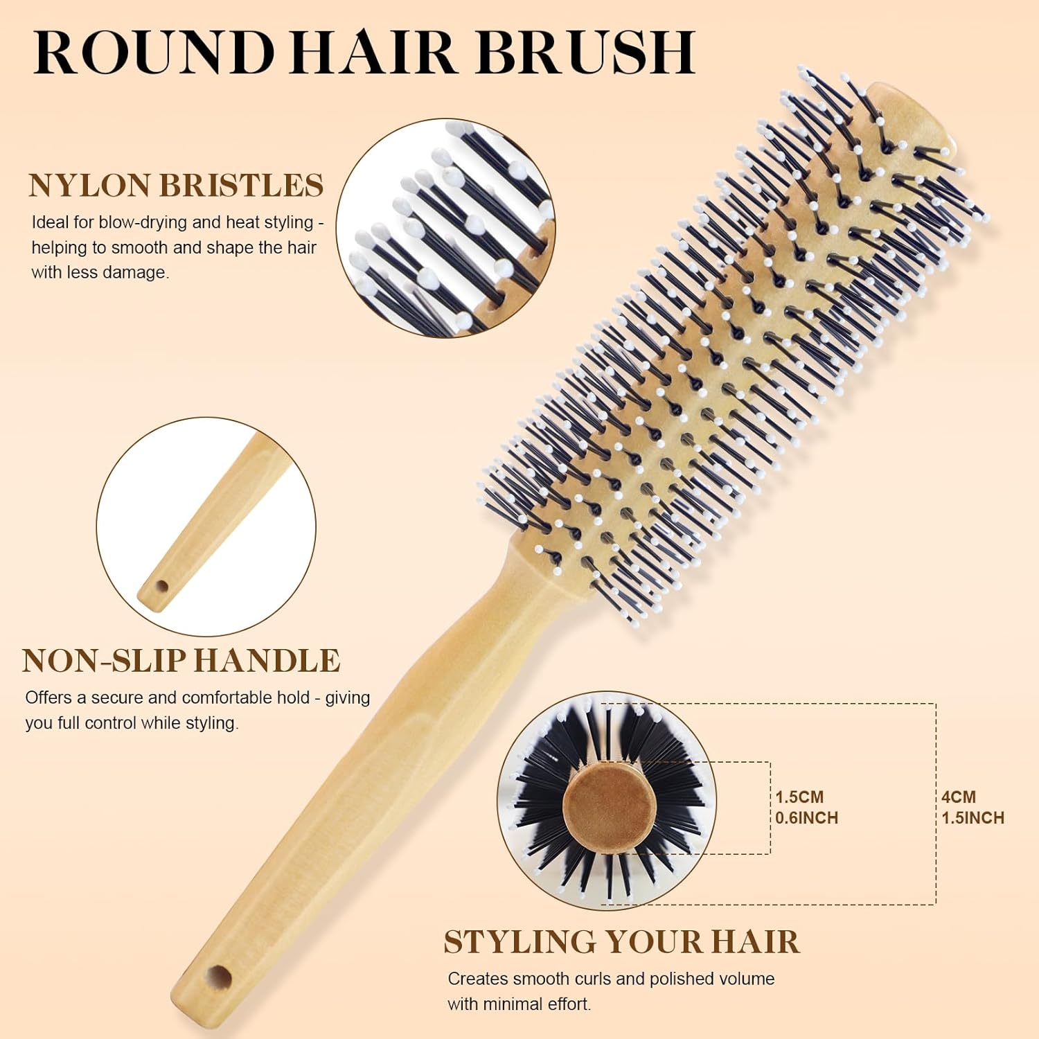Brosses à cheveux en bambou : le choix naturel pour cheveux secs, frisés ou mouillés Transformez votre routine capillaire avec ces 5 brosses démêlantes pour femmes et hommes – Image 3