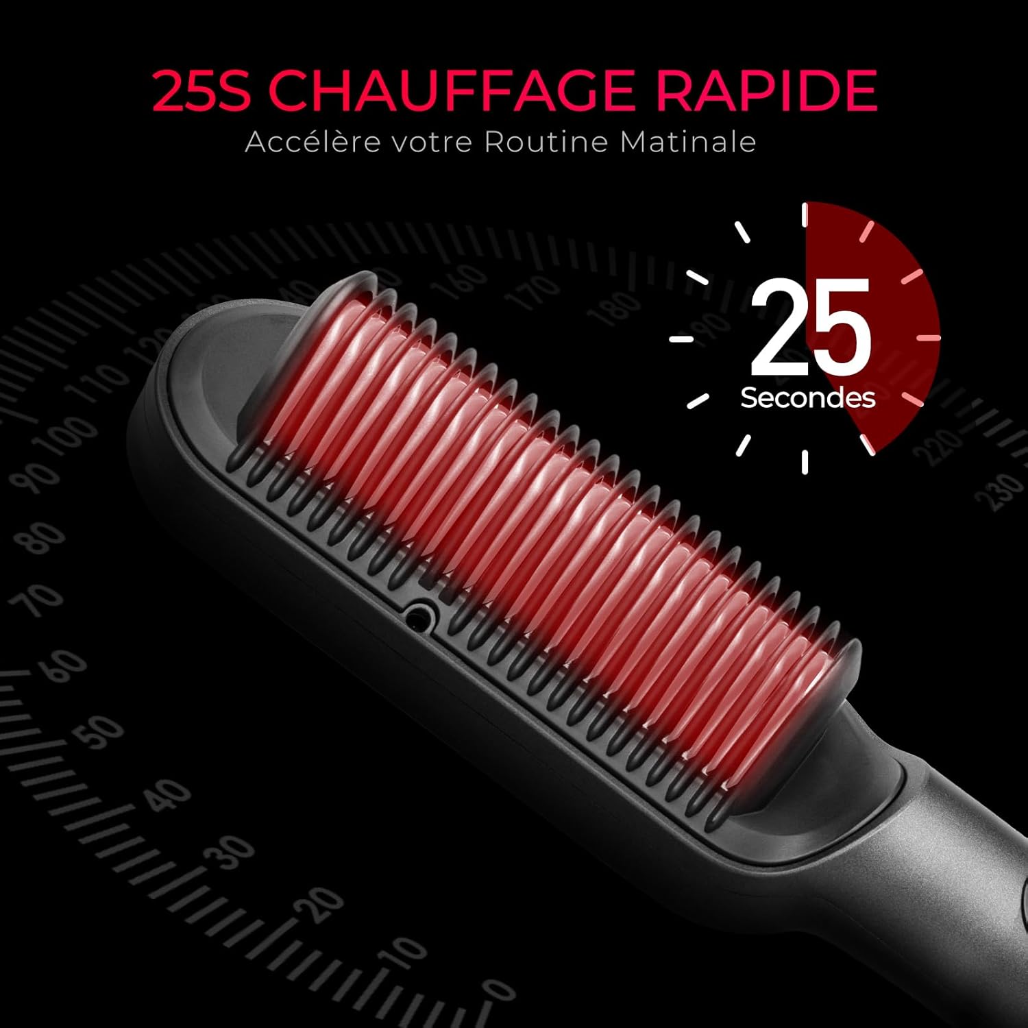 Brosse lissante pour cheveux : lissez vos mèches en un temps record grâce à 9 réglages de température – Image 4
