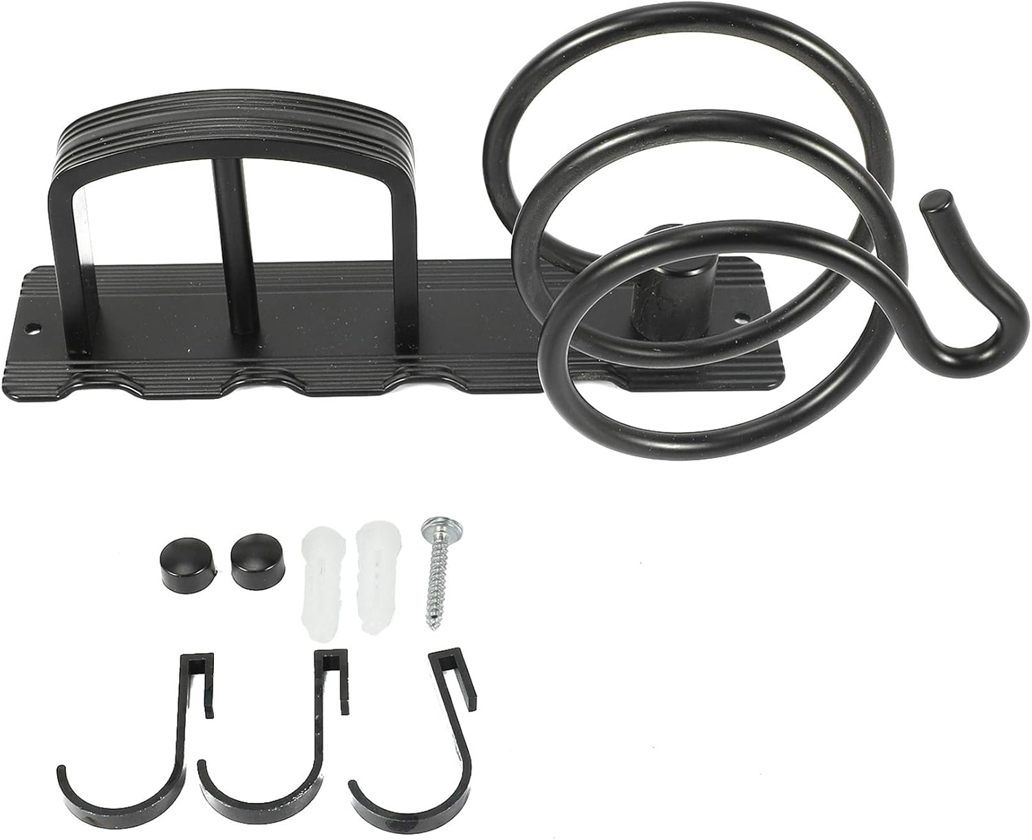 Support en aluminium pour sèche-cheveux et fer à lisser : l’accessoire chic pour une salle de bain organisée