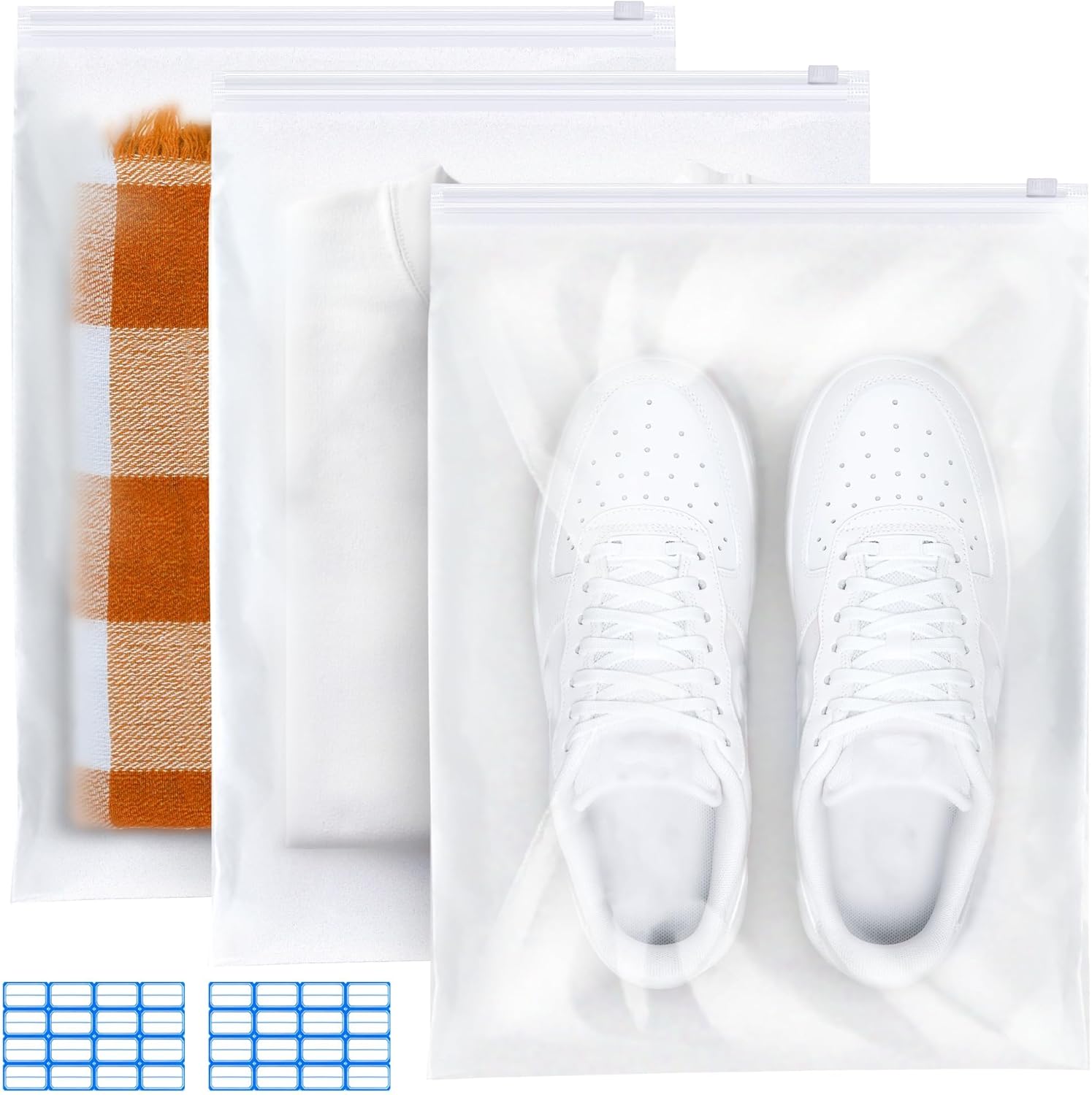 30 pièces pochette voyage : sachets plastiques zip étanches pour un rangement optimal de vos vêtements et accessoires