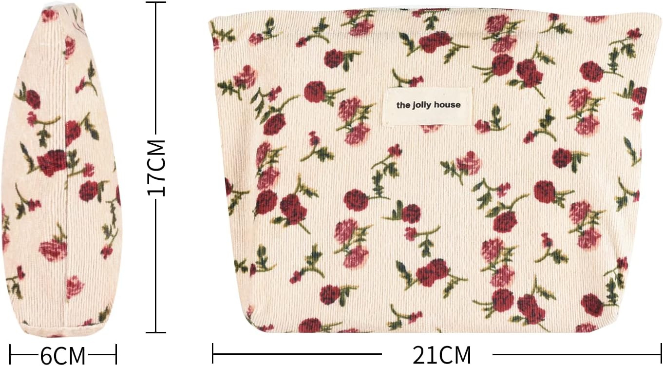 Trousse de toilette voyage : l'organiseur élégant pour femmes et filles Optimisez votre routine beauté avec ce sac de maquillage à motifs fleuris – Image 2