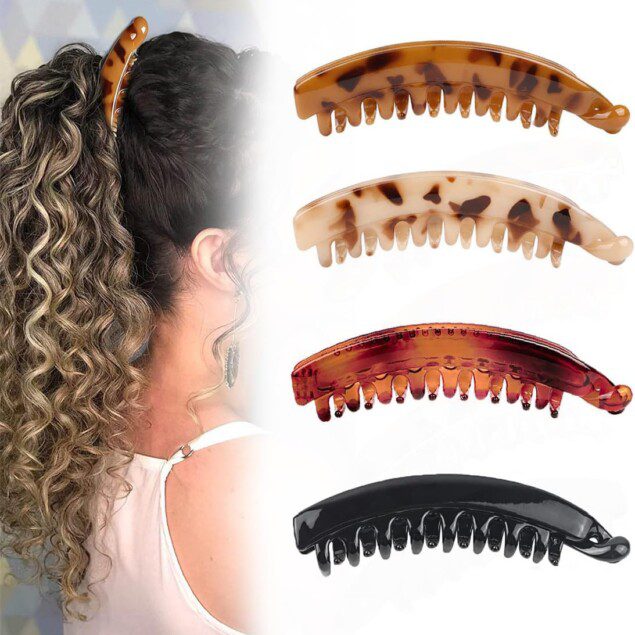 Pinces à cheveux banane : lot de 4 en plastique supérieure pour un maintien élégant et durable