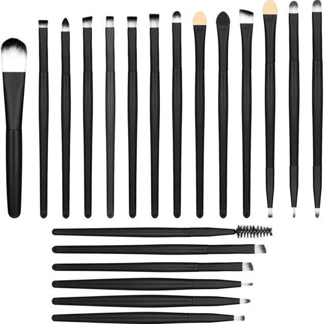 Pinceaux de maquillage professionnels : lot de 20 pinceaux pour une application parfaite du fond de teint, blush et fard à paupières