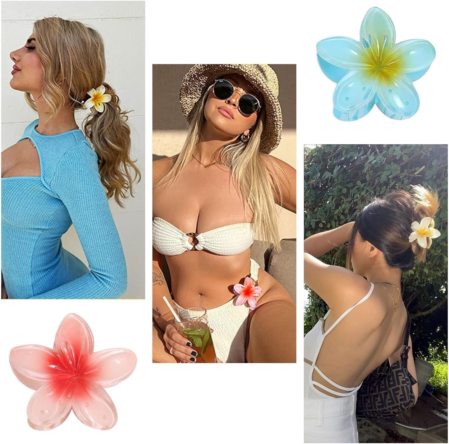 Éblouissantes Pinces à Cheveux Florales Hawaïennes – Image 4