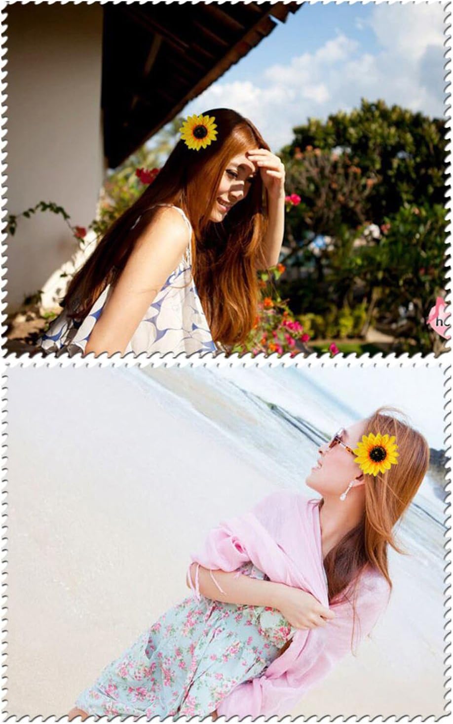 Pinces crocodiles en forme de tournesol : accessoires de coiffure pour femmes et filles, idéaux pour des vacances à la plage et des fêtes estivales – Image 5
