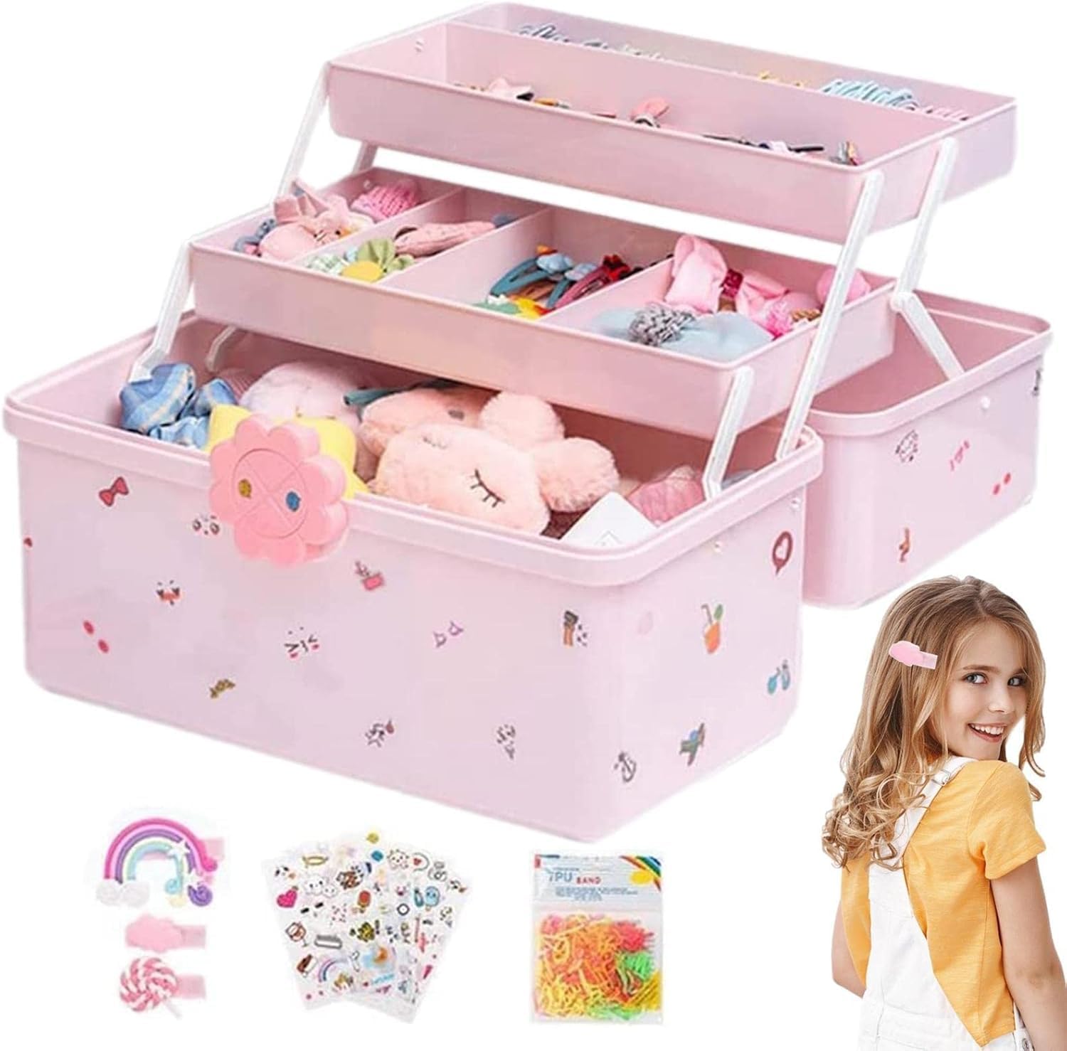 Rangement pour cheveux : boîte à bijoux élégante pour enfants, pratique et esthétique – Image 2