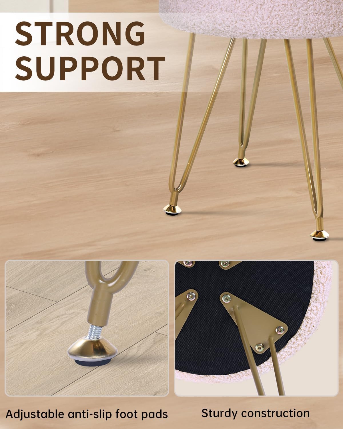 Tabouret de rangement élégant : le compagnon idéal pour les coiffeuses et les espaces modernes – Image 7