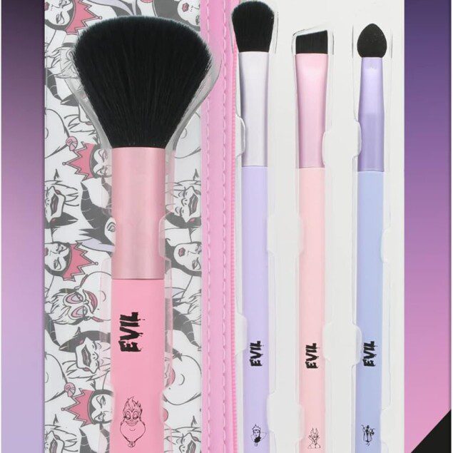 Pinceaux de maquillage Disney Villains : le kit parfait pour les fans des méchants   Offrez-vous une expérience de maquillage unique avec Ursula, Maléfique et Cruella d'Enfer