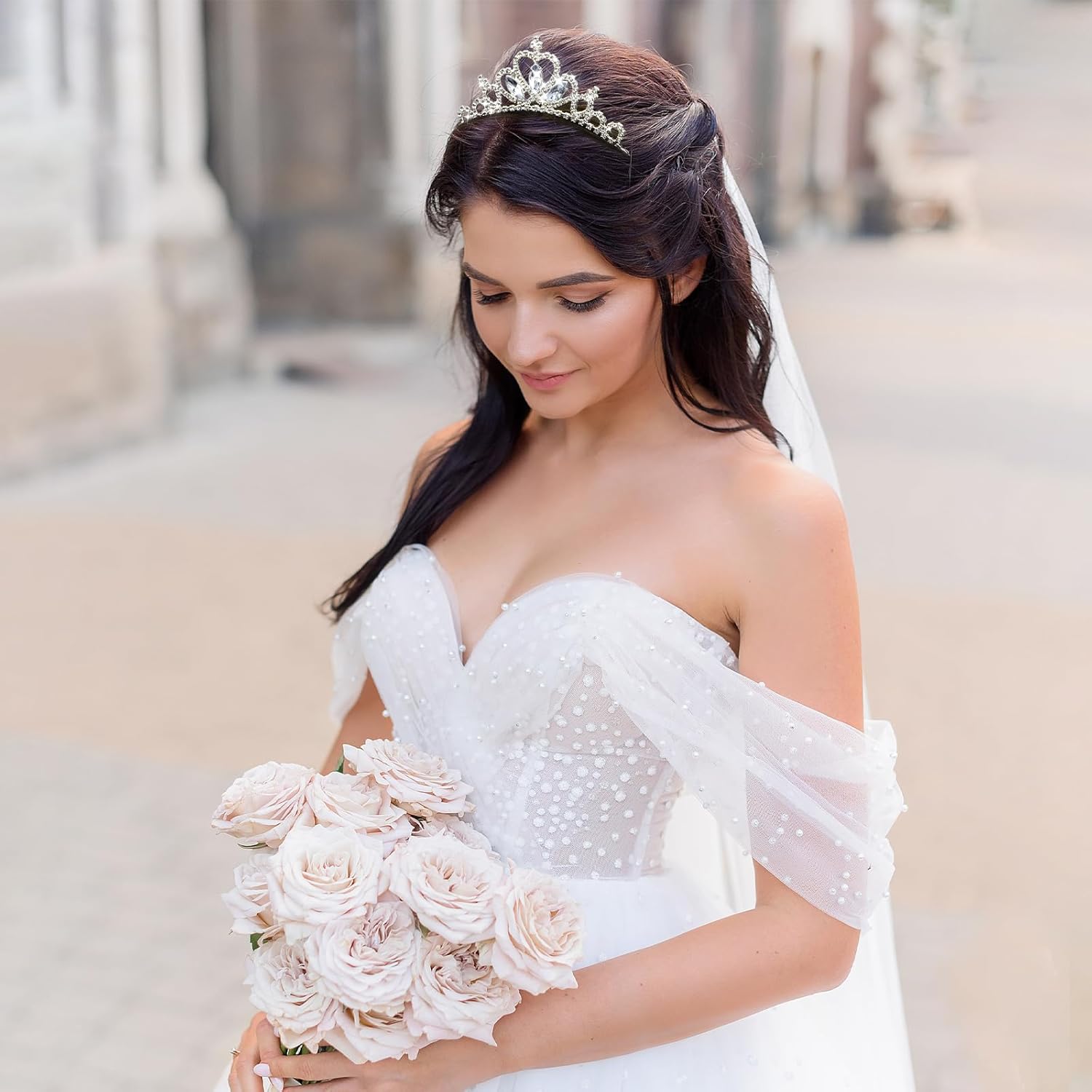Diadème de princesse en cristal pour femme : l'accessoire idéal pour sublimer vos concours de beauté et vos événements festifs – Image 2