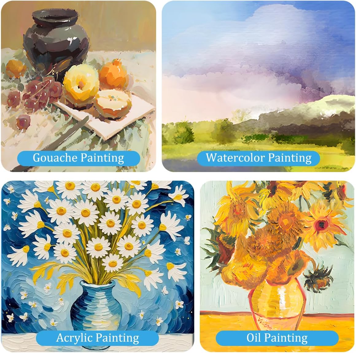 Pinceaux Rigger : set de 6 pinceaux pour artistes souhaitant peindre des lignes fines et longues Idéal pour acrylique, huile, aquarelle et décoration d'ongles, pour un détail exceptionnel dans vos créations – Image 7