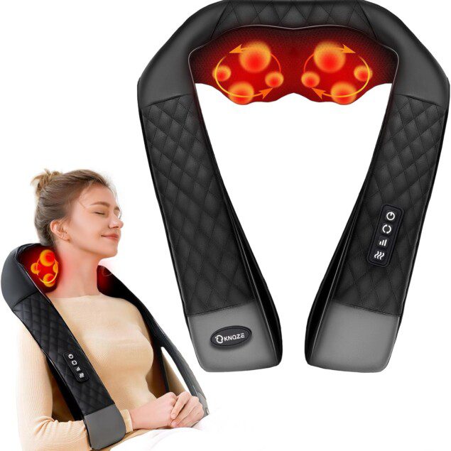 Masseur cervical shiatsu 4D : le bien-être ultime pour le cou et le dos  Offrez un moment de détente inégalé avec notre masseur chauffant, parfait pour les hommes et les femmes en quête de soulagement des tensions et de relaxation profonde.