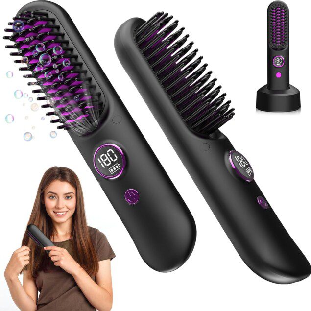 Brosse lissante sans fil : le lisseur portable idéal pour des cheveux soyeux et parfaitement lissés