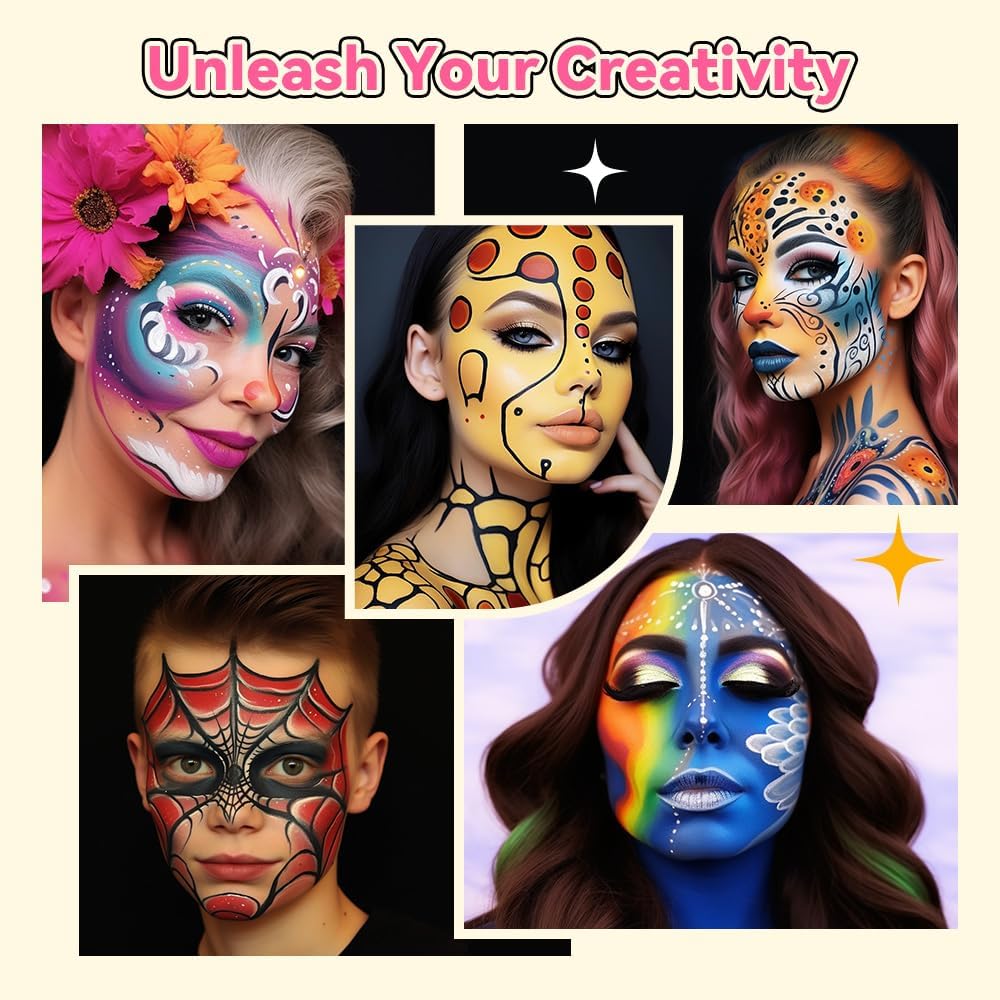 Palette de maquillage pour enfant : 26 couleurs vibrantes pour des fêtes inoubliables comme le carnaval, Halloween et Noël – Image 7