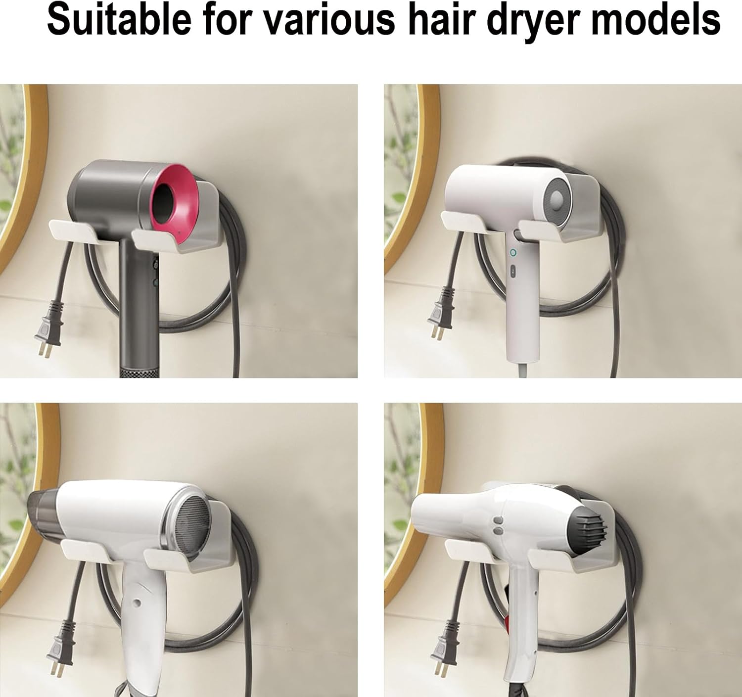 Support mural pratique pour sèche-cheveux : l’accessoire essentiel pour une salle de bain bien organisée – Image 6